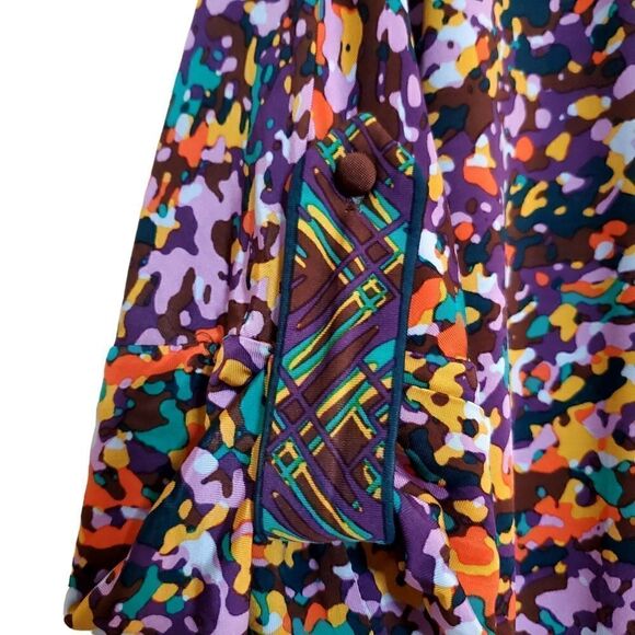 BCBGMaxAzria Womens Grape Paint Splatter Print Blouse Size XS - Picture 3 of 13